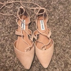 Steve Madden leather lace up flats